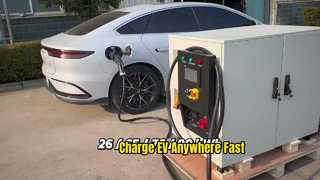 Chargeur mobile EV 60 kW, unité de stockage d'énergie portable 65 kWh avec indice IP54