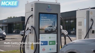 Chargeur rapide DC EV avec écran publicitaire tactile de 10 pouces