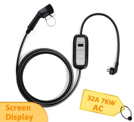 Un bon prix. TYPE2 32A 7KW chargeur portable à courant alternatif pour véhicules électriques en ligne