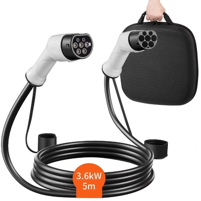 Un bon prix. Cable de charge de type 2 à type 2 pour véhicules électriques 16A 220V 5M en ligne