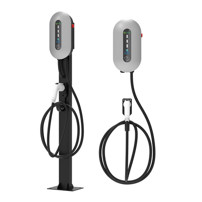 7KW/32A Chargeur de véhicule électrique en argent monté au mur / à colonne