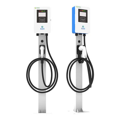 Un bon prix. 7KW 11KW 21KW Colonne bleue et blanche / pile de recharge à courant alternatif de véhicule électrique à canon unique debout au sol en ligne