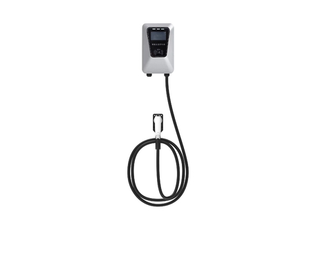 Un bon prix. 7KW 32A Colonne murale en argent Type à canon unique Chargeur AC pour véhicule électrique en ligne