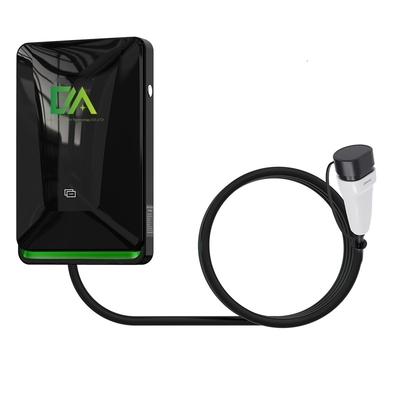 32A Station de recharge mobile à courant alternatif noir montée sur le mur 22 kW Chargeur domestique de véhicule électrique intelligent