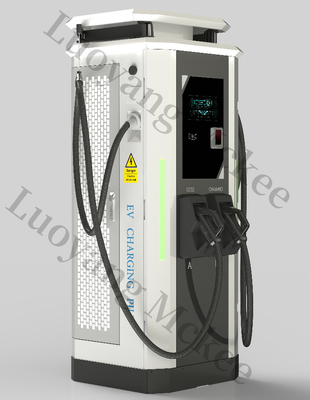 Un bon prix. DC 120kW CCS2 Station de chargement de véhicule électrique à deux canons Fonction RFID au sol 400V Voltage d'entrée Classe IP54 Chademo disponible en ligne