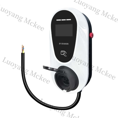 14KW 64A Wall-Mounted Ev Charging Station 4.3-Inch LED Screen Display Double Gun New GB Interface Charging Pile Charging Status