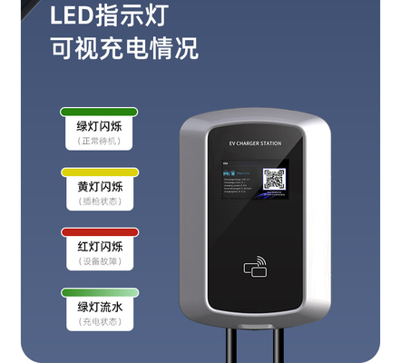 Mode 3 22 kW 3 phases Chargeur européen standard pour véhicules électriques de type 2 Station de recharge pour véhicules électriques Boîte murale Station de recharge électrique