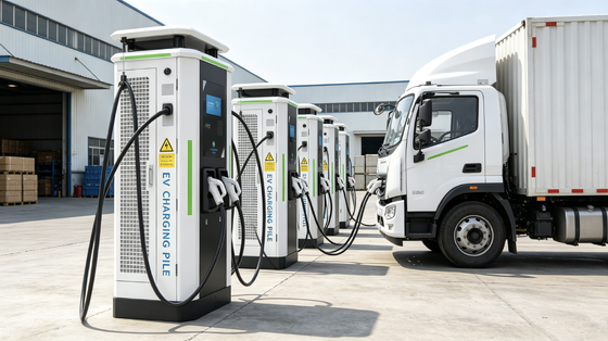 Chargeur EV CC série CLF-DC-320 White Dew, résistant au brouillard salin, 320 kW, connecteur Type 2, triphasé AC380V, refroidissement par air IP54, écran tactile 10 pouces, OCPP1.6J, câble 5m