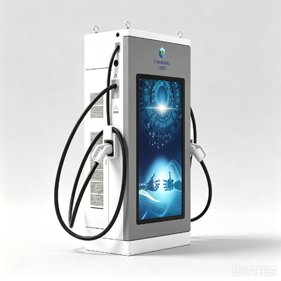 Un bon prix. Chargeur de véhicule électrique IP54 DC avec écran publicitaire. Chargeur commercial rapide, double revenu de charge et publicité. En ligne