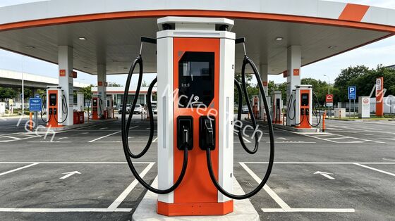 Infrastructure de recharge des camions lourds de la flotte commerciale Série de rosée blanche 240KW Chargeur électrique à courant continu refroidissement par air OCPP1.6J Écran tactile de 10 pouces IP54 Station de recharge rapide