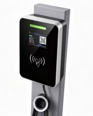 Un bon prix. Borne Type Structure Carrée Verre Mural Chargeur VE Type1 7.6kw 32A 85V à 265V IP54 UL94 V0 Écran LCD 5.64 pouces Borne de Recharge AC En ligne