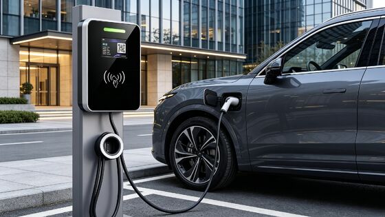 Un bon prix. IP54 UL94 V0 Colonne de verre carrée montée sur le mur Type de structure Chargeur EV Type1 11kw 16A 380V 5,64 pouces affichage LCD Station de recharge AC En ligne