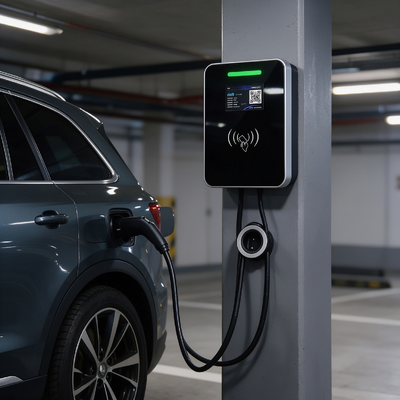 Un bon prix. Borne de recharge pour VE de type 1 américain, montage mural et sur colonne en verre carré, charge CA 7,6 kW 32 A 85 V 265 V IP54, écran LCD de 5,64 pouces pour la recharge domestique et commerciale légère En ligne
