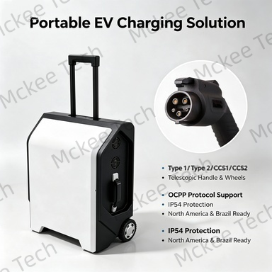 3500W Mobile EV Charger Portable Power Station 3072WH LiFePO4 Battery 16S4P