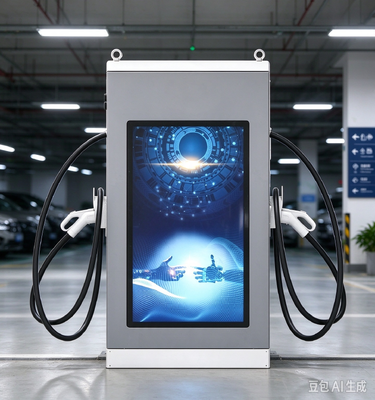 Chargeur EV DC série écran publicitaire 160kW double pistolet LCD 55 pouces tactile 10 pouces TUV CE FCC IP54