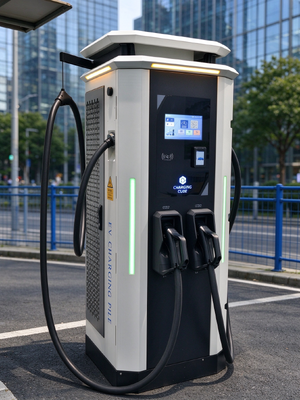 Borne de recharge rapide CC 80 kW pour VE 200-1000 V CCS1 CCS2 CHAdeMO GB/T IP54 OCPP 1.6J RFID